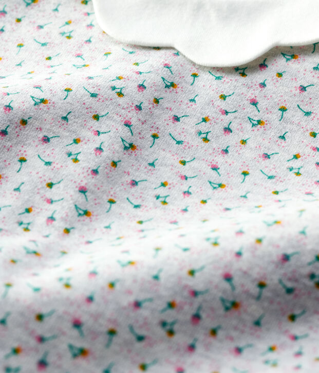Baby-Kleid aus Molton f&uuml;r M&auml;dchen grau/vielfarbig