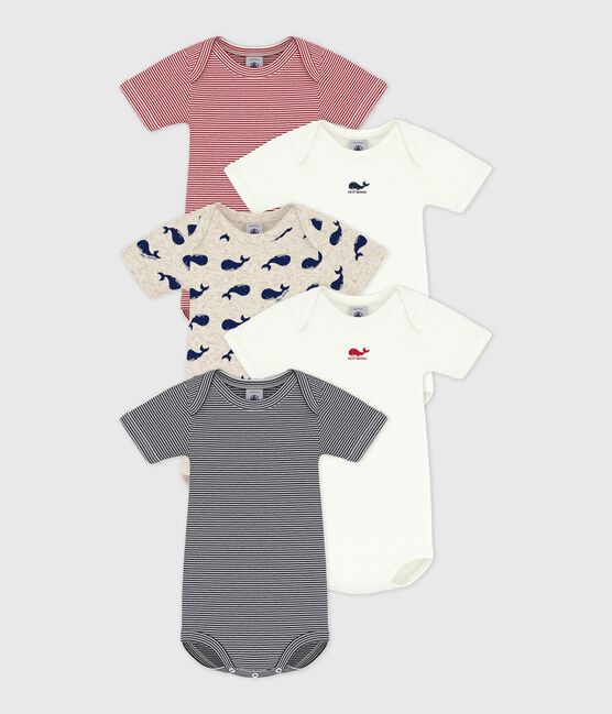 Set kurzärmeliger Baby-Bodys aus Baumwolle mit Walmotiv variante 1