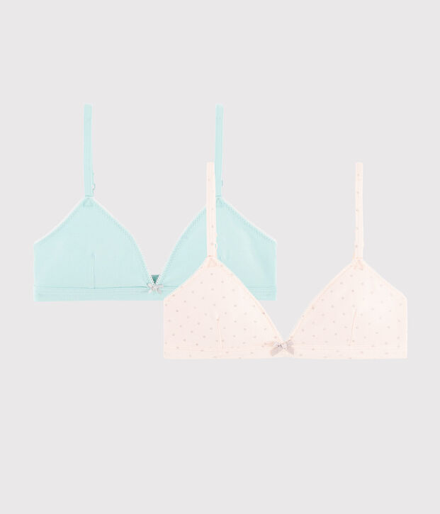Set mit 2 paillettenbesetzten BHs f&uuml;r M&auml;dchen vielfarbig