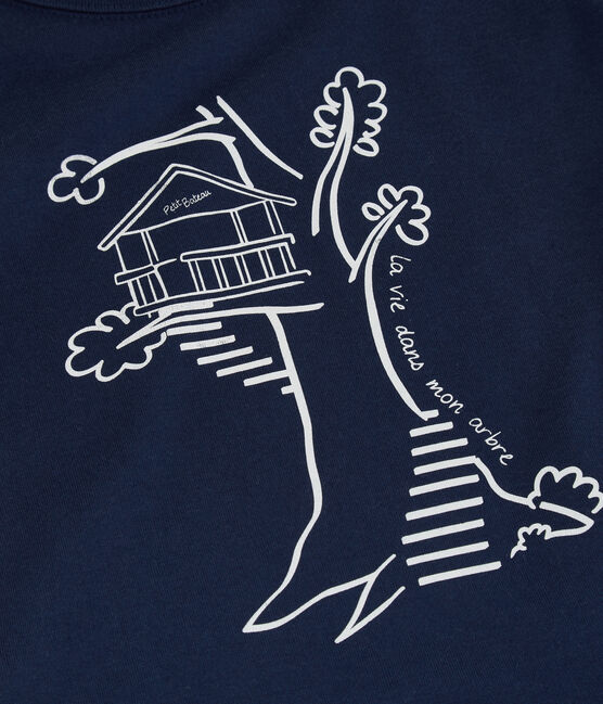 Kurzärmeliges T-Shirt aus Baumwolle für Jungen blau MEDIEVAL