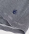 Damen-T-Shirt L'Iconique aus Baumwolle mit V-Ausschnitt, gestreift blau SMOKING/weiss MARSHMALLOW