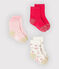 3er-Set Babystrümpfe Mädchen rosa CHARME
