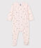 Baby-Strampler aus Bio-Baumwoll-Velours mit Prinzessin-Motiv rosa FLEUR/weiss MULTICO