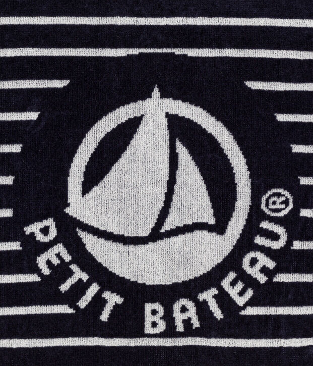 Strandtuch blau/weiss