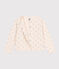 Kinder-Cardigan aus Doppeljersey mit Aufdruck für Mädchen beige AVALANCHE/ ARGENT