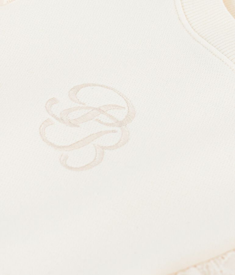 Kinder-Sweatshirt aus Baumwolle naturfarben