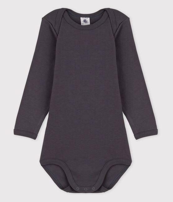 Langärmliger Baby-Body für Mädchen grau MAKI