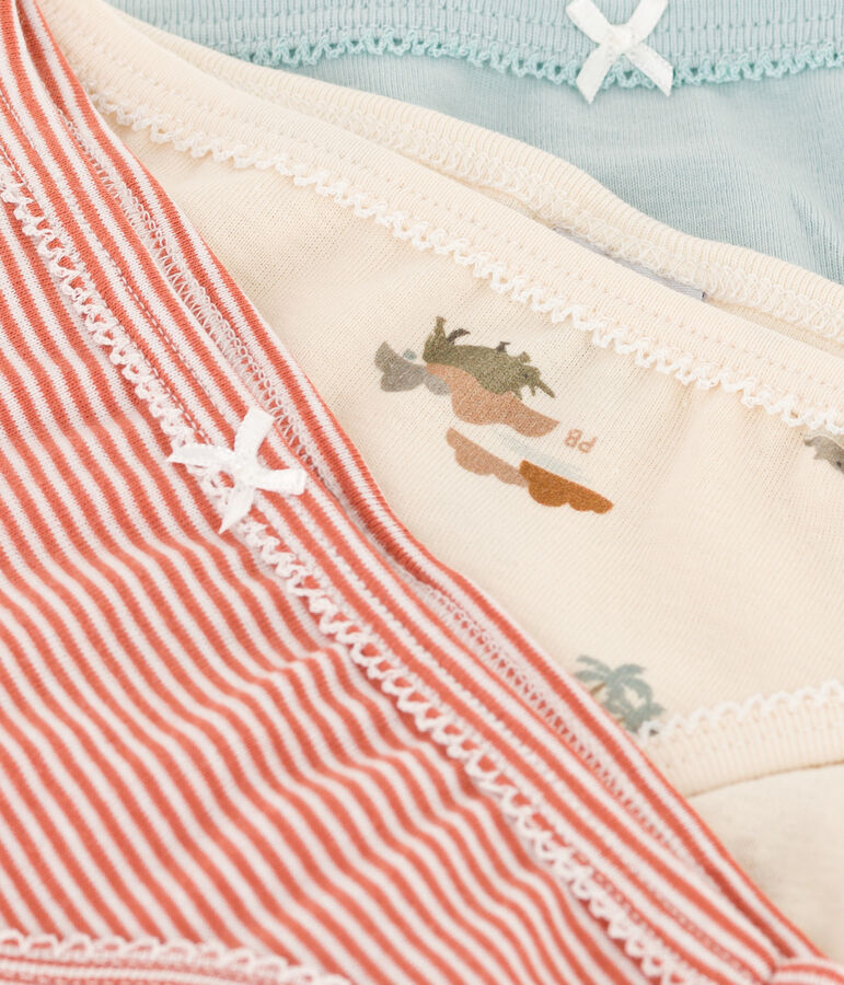 3er-Set Slips aus Baumwolle mit Tiermotiv f&uuml;r M&auml;dchen variante 1