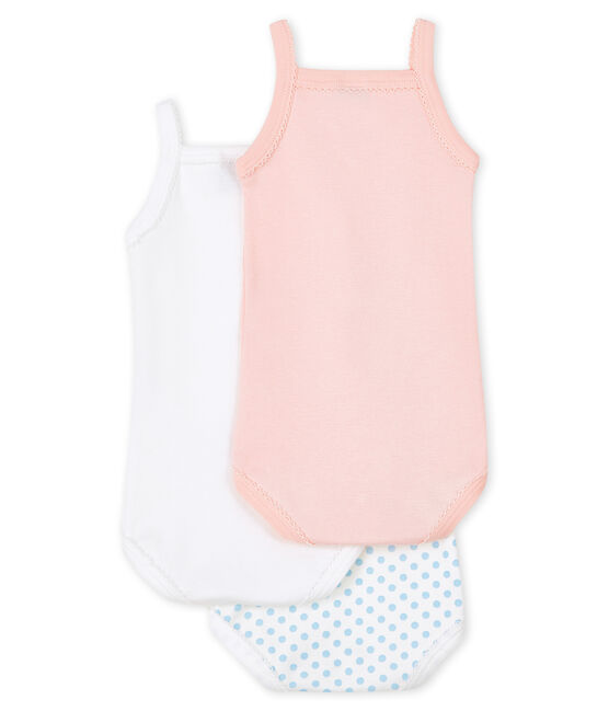 3er-Set Baby-Trägerbodys für Mädchen variante 1
