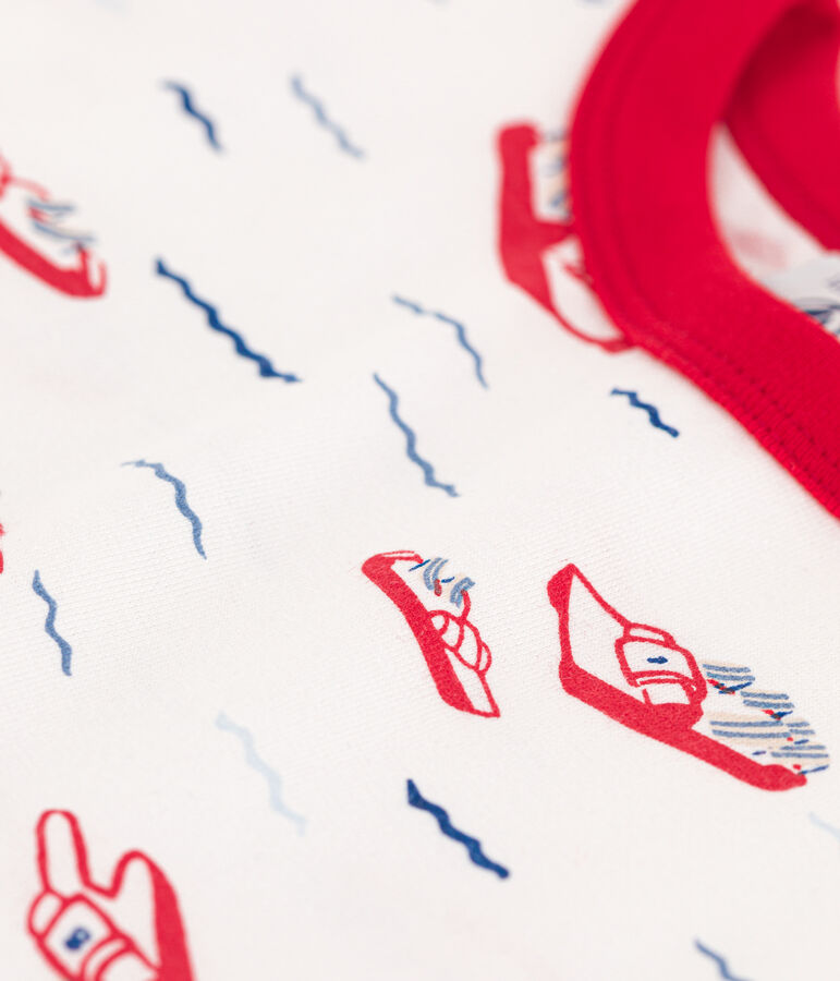 Kurz&auml;rmeliges Baby-T-Shirt aus bedrucktem Jersey weiss/vielfarbig