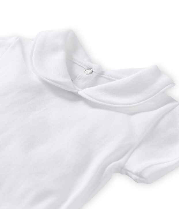 Baby-M&auml;dchen-Body mit Kragen weiss Lait