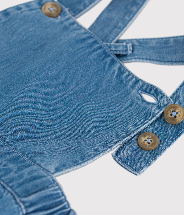 &Auml;rmelloses Babykleid aus leichtem Denim blau