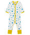 Baby-Strampler ohne Füße aus Rippstrick für Jungen weiss MARSHMALLOW/blau ALASKA