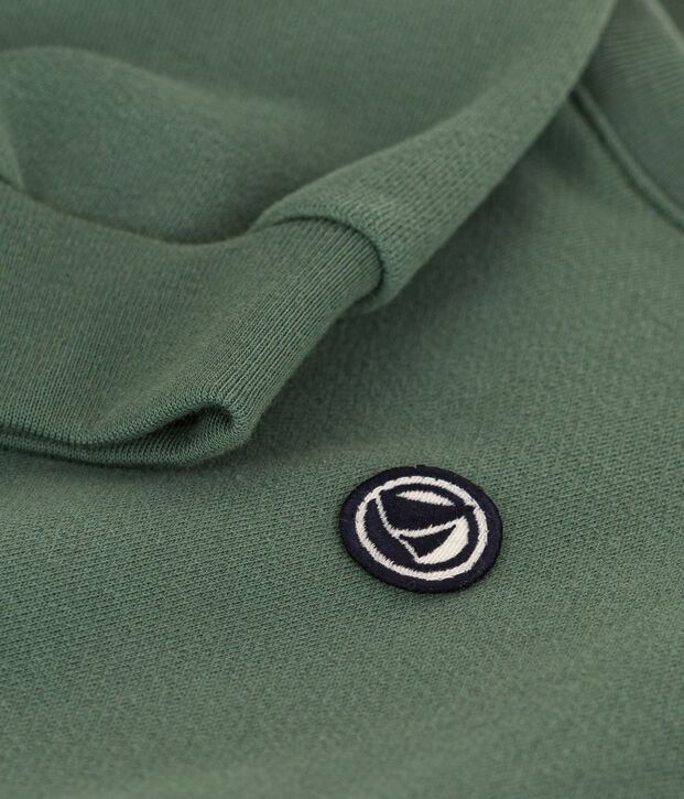 Kinder-Sweatshirt aus Molton f&uuml;r Jungen gr&uuml;n