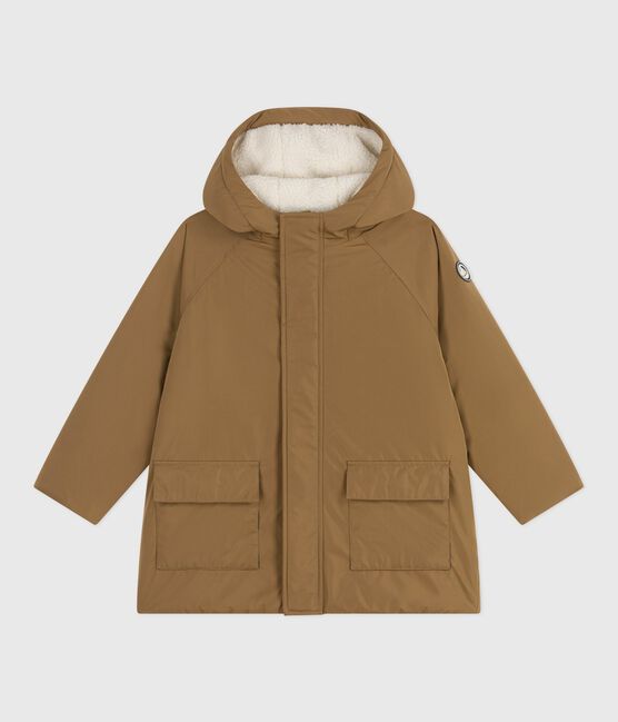 Kinder-Parka halblang und einfarbig braun ROCHE