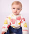 Baby-Sweatshirt aus Baumwolle mit Hertmotiv weiss/vielfarbig