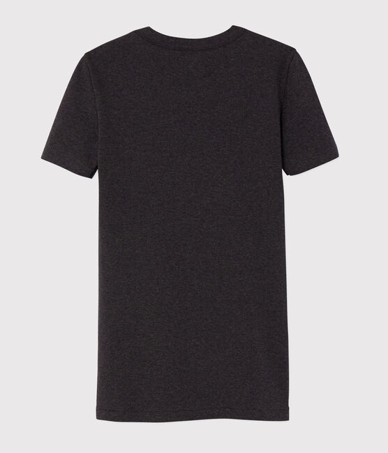 Klassisches Damen-T-Shirt aus Baumwolle mit Rundhalsausschnitt grau CITY CHINE