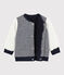 Wendbarer Baby-Cardigan für Jungen blau SMOKING/weiss MARSHMALLOW