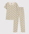 Kinderpyjama aus Baumwolle mit Blumenmuster weiss AVALANCHE/ MULTICO
