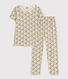 Kinderpyjama aus Baumwolle mit Blumenmuster