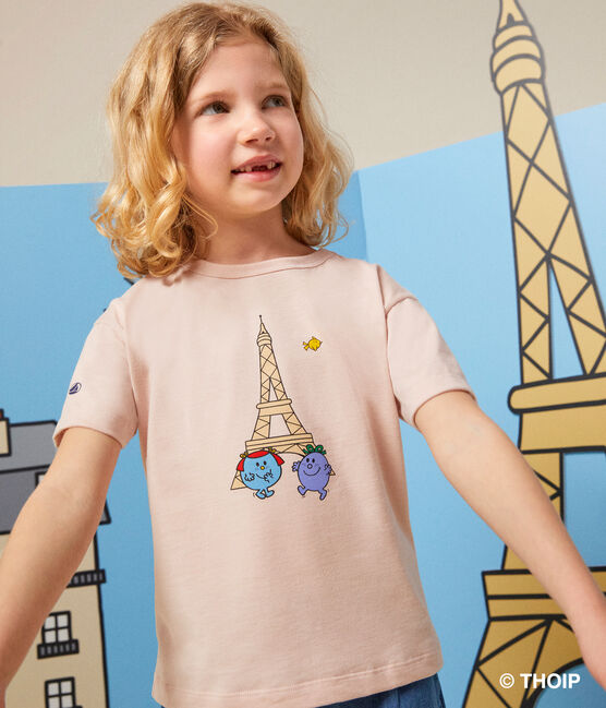 Kinder-T-Shirt Mr. Men und Little Miss  aus Baumwolle  rosa SALINE