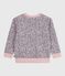 Kinder-Sweatshirt aus bedruckter Baumwolle rosa JOLI/weiss MULTICO