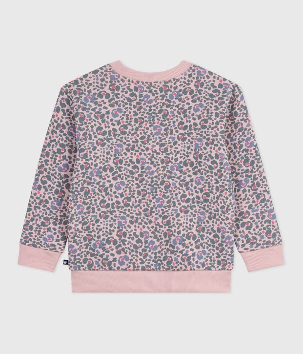 Kinder-Sweatshirt aus gemusterter Baumwolle rosa/vielfarbig