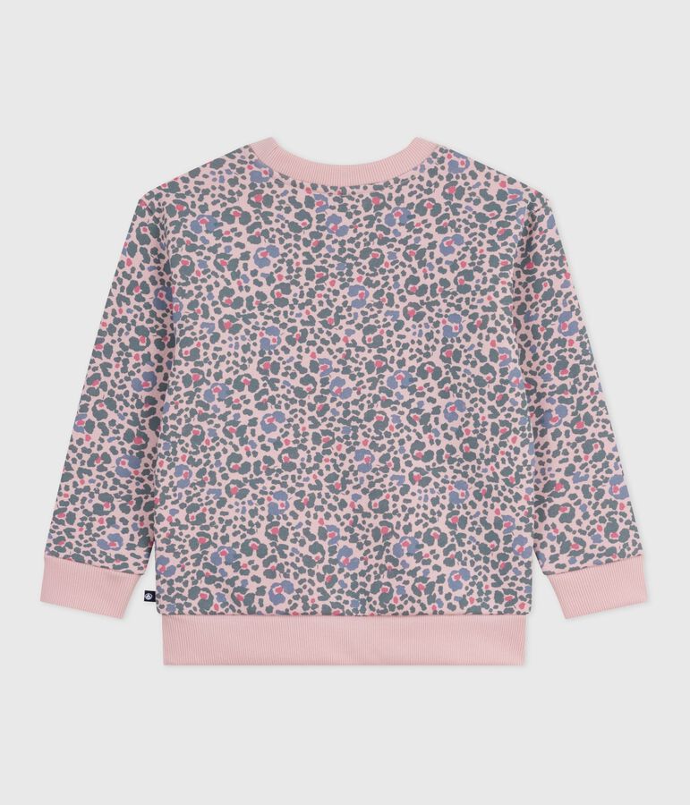 Kinder-Sweatshirt aus gemusterter Baumwolle rosa/vielfarbig