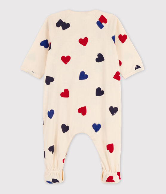 Baby-Strampler aus Baumwolle mit Herzmuster weiss AVALANCHE/ MULTICO