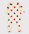 Baby-Strampler aus Baumwolle mit Herzmuster weiss AVALANCHE/ MULTICO