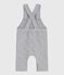 Langbeinige Baby-Latzhose aus einfarbigem dicken Jersey grau FUMEE CHINE