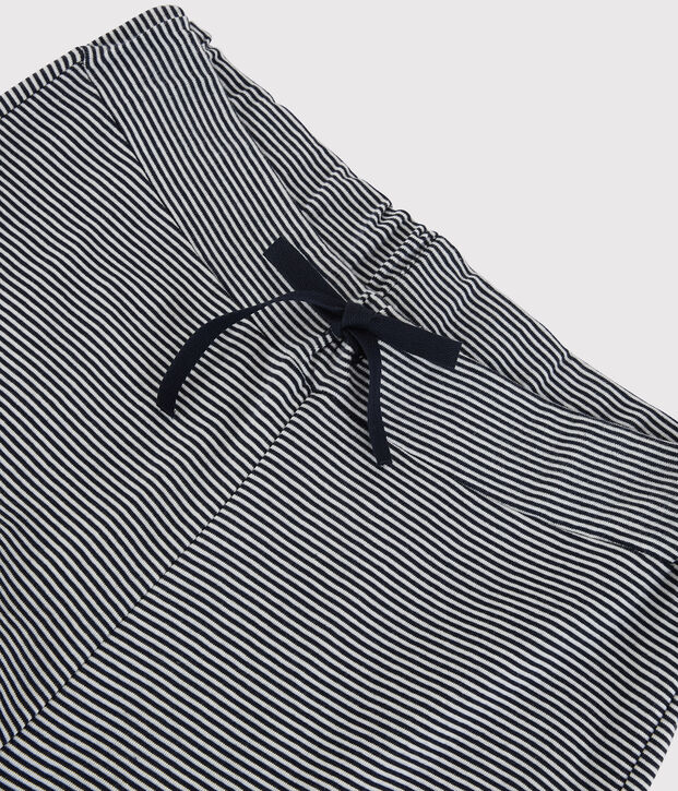 Damenhose aus BIO-Baumwolle blau/weiss