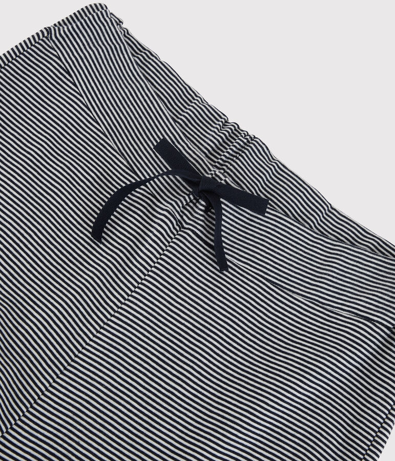 Damenhose aus BIO-Baumwolle blau/weiss