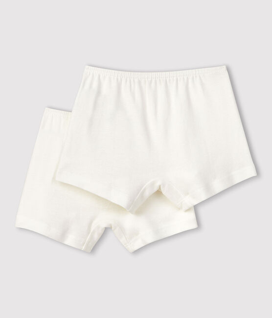 2er-Set weiße Shortys aus Bio-Baumwolle für Mädchen variante 1