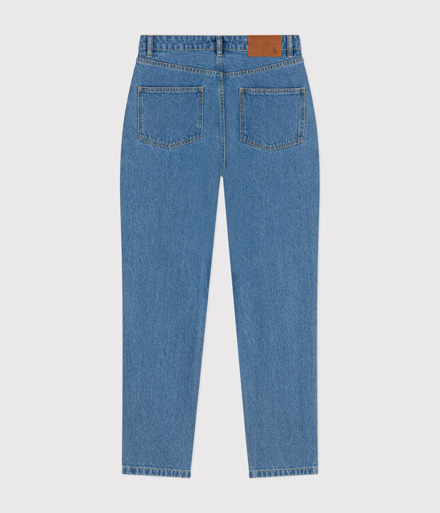 Damen-Hose mit geradem Schnitt aus Denim blau