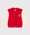 Kinder-Teddyjacke aus Molton für Jungen rot PEPS/weiss AVALANCHE
