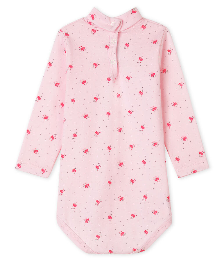 Lang&auml;rmeliger Baby-Body mit Rollkragen, Unisex rosa VIENNE/ CUPCAKE