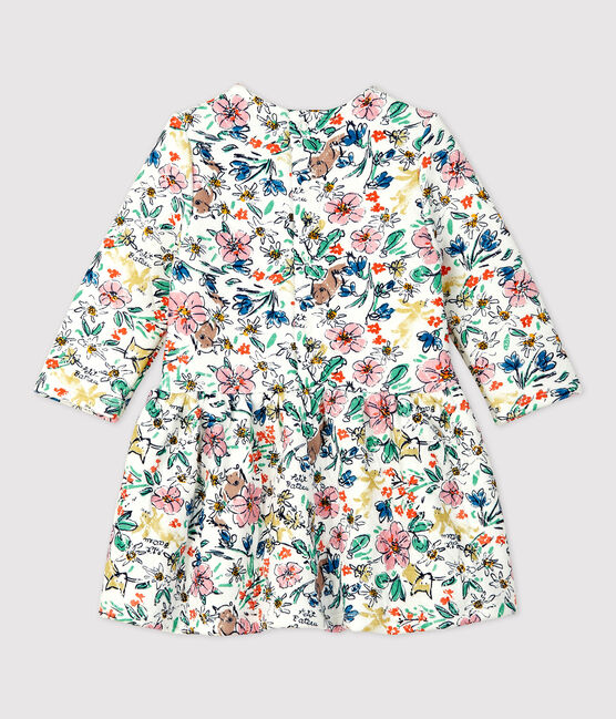 Gestepptes Baby-Kleid für Mädchen weiss MARSHMALLOW/weiss MULTICO
