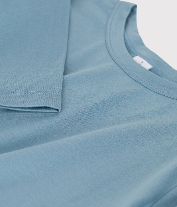 Warmes Damen-T-Shirt L&rsquo;ICONIQUE aus Baumwolle mit Rundhalsausschnitt blau