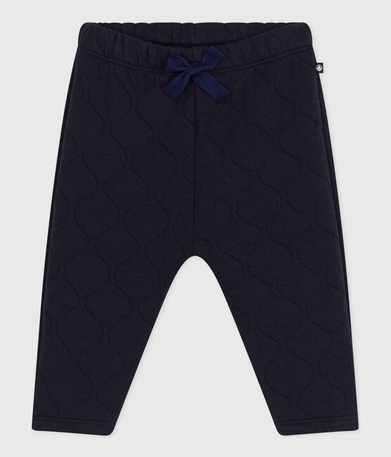 Baby-Hose aus gestepptem Doppeljersey blau SMOKING