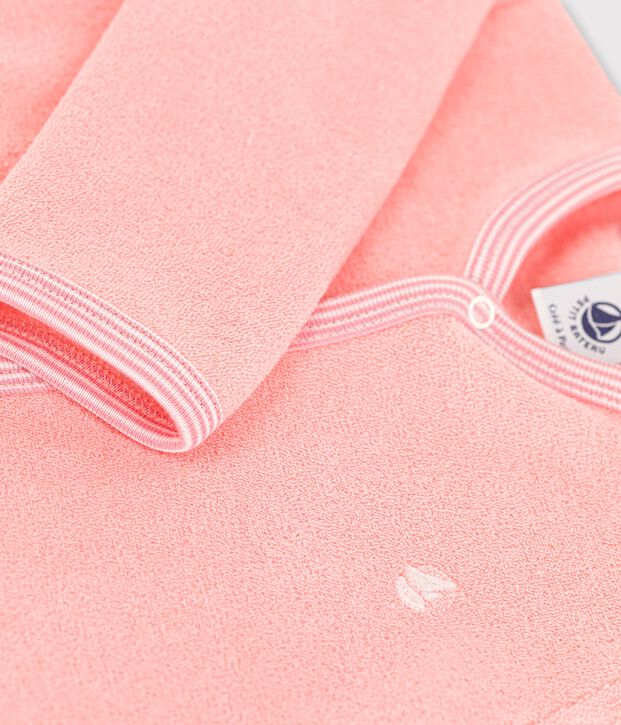 Baby-Strampler aus Frottee rosa
