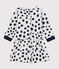 Jean-Jullien-Baby-Mädchenkleid mit langen Ärmeln weiss MARSHMALLOW/ DOTTIES