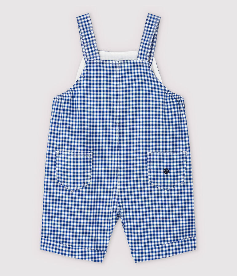 Kurze Baby-Latzhose aus Cotton Rich-Material f&uuml;r Jungen blau SURF/weiss MARSHMALLOW