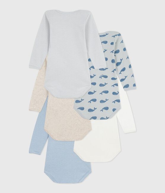 Set langärmeliger Baby-Bodys aus Baumwolle mit Walmotiv variante 1
