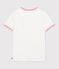 Kurz&auml;rmeliges Damen T-Shirt aus einfarbiger Baumwolle weiss
