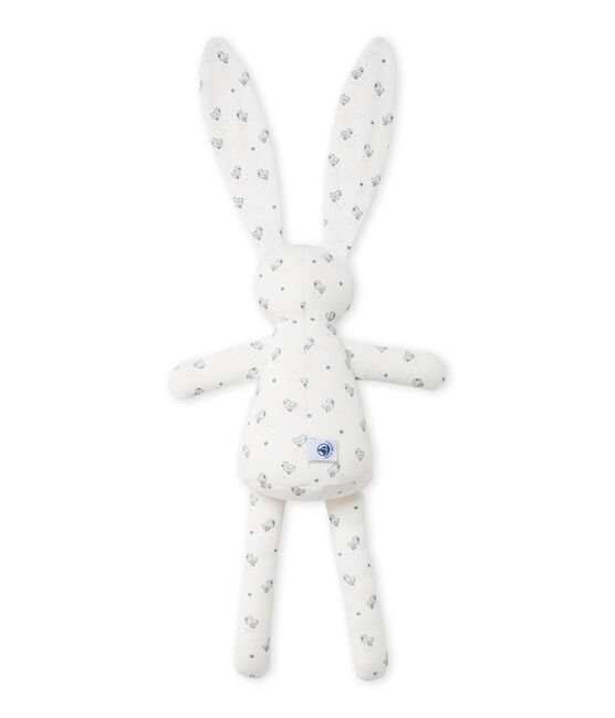 Doudou lapin bébé mixte imprimé weiss LAIT/weiss MULTICO