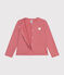 Kinder-Cardigan aus Molton für Mädchen rosa ROSEWOOD