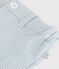 Baby-Shorts aus Baumwolle mit Streifen weiss/blau