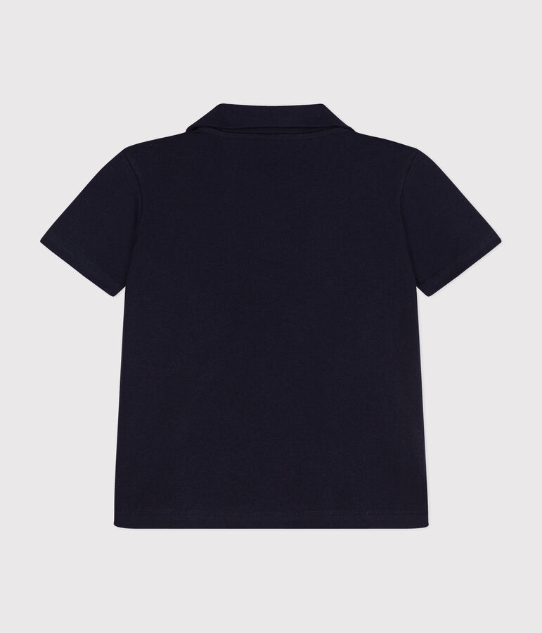Kurz&auml;rmeliges Jungen-Poloshirt aus Baumwolle blau