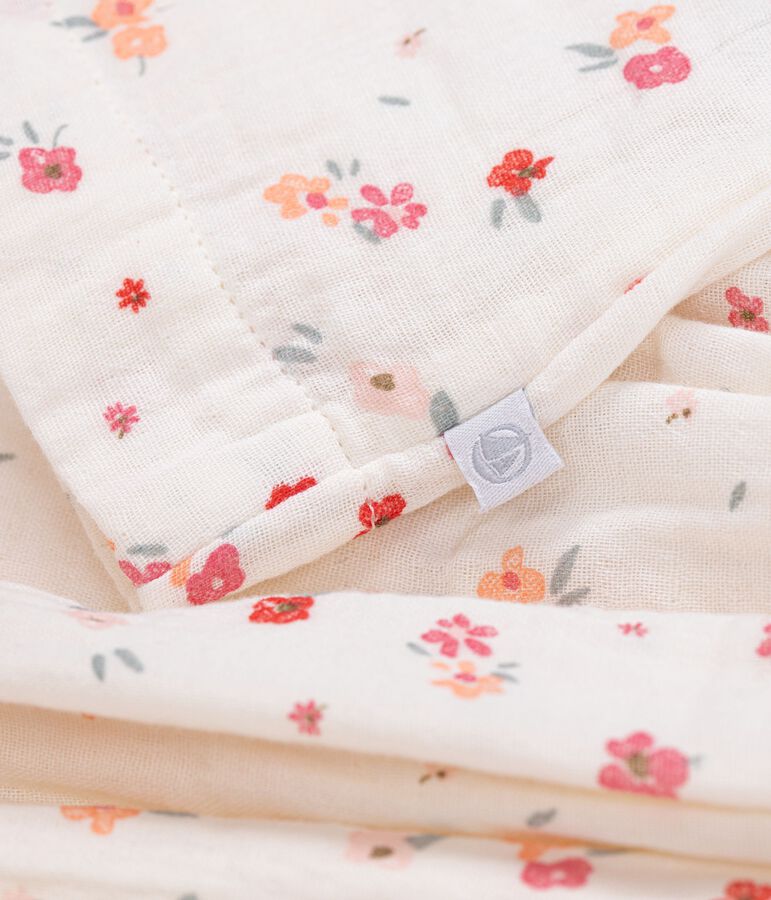 Robe sans manches enfant en coton imprim&eacute; weiss/vielfarbig